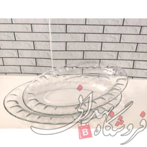 دیس شیشه ای 2 عددی بیضی سایز12