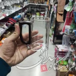 لیوان پیرکس دسته چوبی مربع بلند