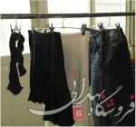 چوب لباسی مدل دو گیره فلزی
