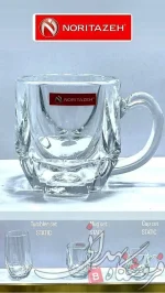فنجان شیشه ای استاتیک 6 عدد