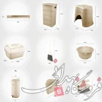 سرویس پلاستیک جهیزیه لیمون مارین 40 ایتم 58 پارچه وانیلی