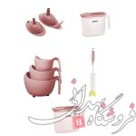 سرویس پلاستیک جهیزیه لیمون مارین 40 ایتم 58 پارچه کالباسی (کرپ)