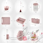 سرویس پلاستیک جهیزیه لیمون مارین 40 ایتم 58 پارچه کالباسی (کرپ)