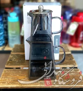 ست کتری و قوری پیرکس کف مربع دودی 624