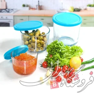 ظرف درب دار شیشه ای پاپریک 12