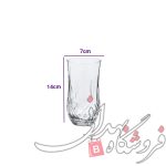 لیوان شیشه ای لیونا 6 عددی نوری تازه 300 cc